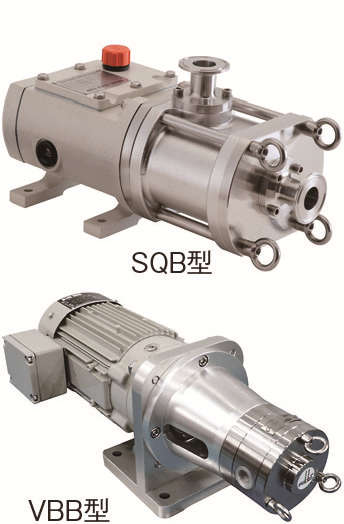 《スタッドボルト仕様》2軸スクリューポンプSQB型/小型ベーンポンプVBB型